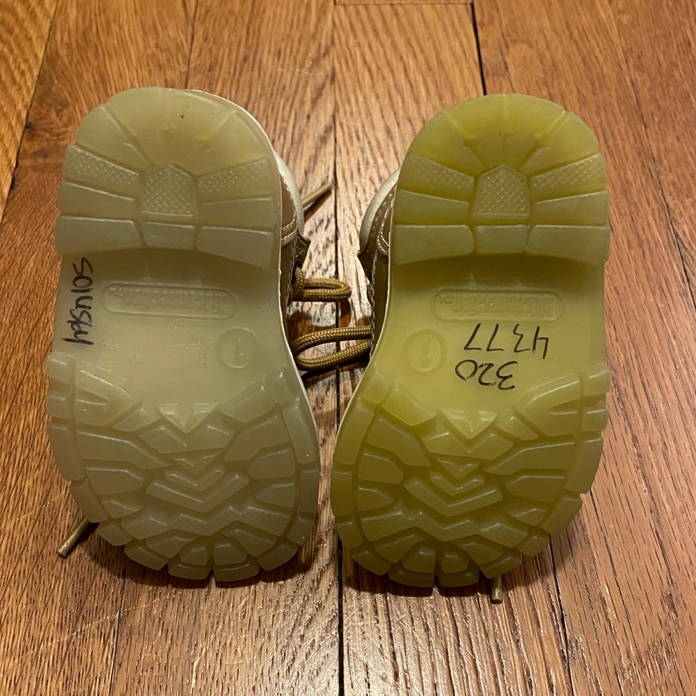 NWOT Kid Connection Baby Tan Lace Up Work Boots, Size 1 - Picture 7 of 7